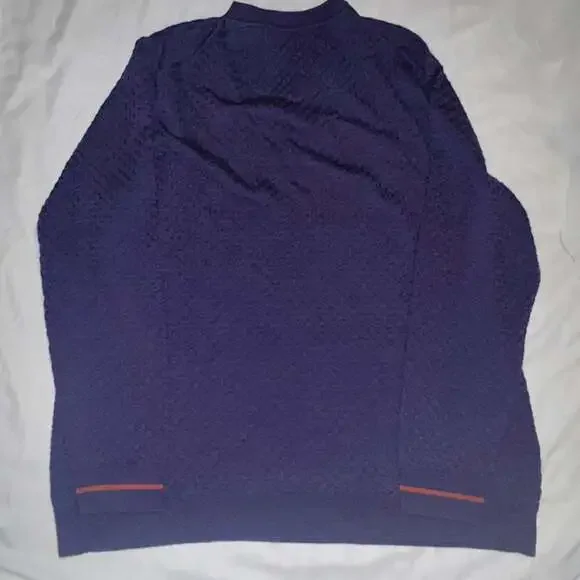 Robert Graham Collectors Textured Wool Crew neck Sweater Mens 2xl Purple Knit - Picture 12 of 12